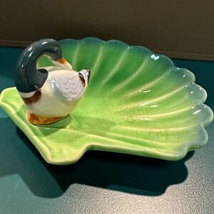 Vintage Japan mallard duck trinket dish